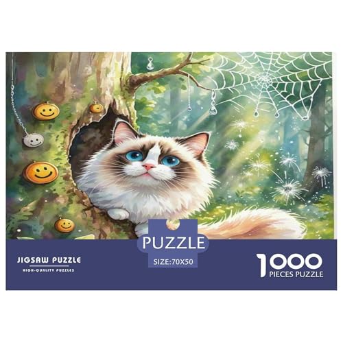 Ragdoll 1000 Teile Tier Puzzles Premium Quality Familienspiel - Home Room Decoration Erwachsene Und Kinder Buntes Spielzeug 70x50cm/1000pcs von MMDASBVPE