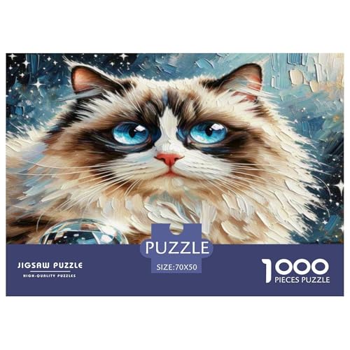 Ragdoll 1000 Teile Tier Puzzles Premium Quality Familienspiel - Home Room Decoration Für Erwachsene Und Kinder Ab 12 Jahren Buntes Spielzeug 70x50cm/1000pcs von MMDASBVPE