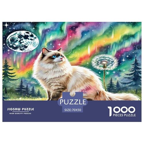 Ragdoll 1000 Teile Tier Puzzles Premium Quality Familienspiel - Home Room Decoration Unterhaltung Für Erwachsene Und Kinder Wertvoll Geschenk Für 70x50cm/1000pcs Ragdoll 1000 Teile Tier Puzzles Premium Quality Familienspiel - Home Room Decoration Unterhaltung Für Erwachsene Und Kinder Wertvoll Geschenk Für 70x50cm/1000pcs von MMDASBVPE