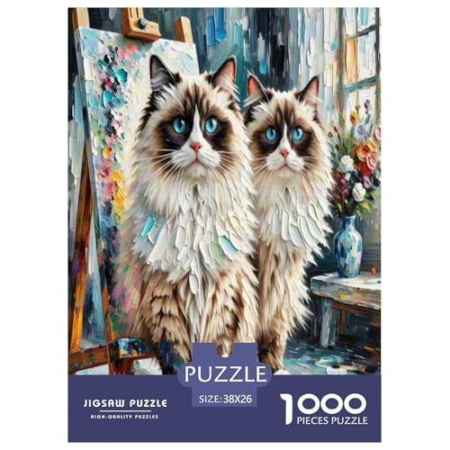 Ragdoll 1000 Teile Tier Puzzles Premium Quality Pädagogisch - Home Room Decoration Für Erwachsene Und Kinder Ab 12 Jahren Wertvoll Geschenk Für 38x26cm/1000pcs Ragdoll 1000 Teile Tier Puzzles Premium Quality Pädagogisch - Home Room Decoration Für Erwachsene Und Kinder Ab 12 Jahren Wertvoll Geschenk Für 38x26cm/1000pcs von MMDASBVPE
