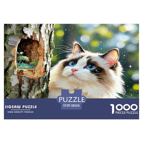 Ragdoll 1000 Teile Tier Puzzles Premium Quality Pädagogisch - Home Room Decoration Für Erwachsene Und Kinder Ab 12 Jahren Wertvoll Geschenk Für 38x26cm/1000pcs von MMDASBVPE