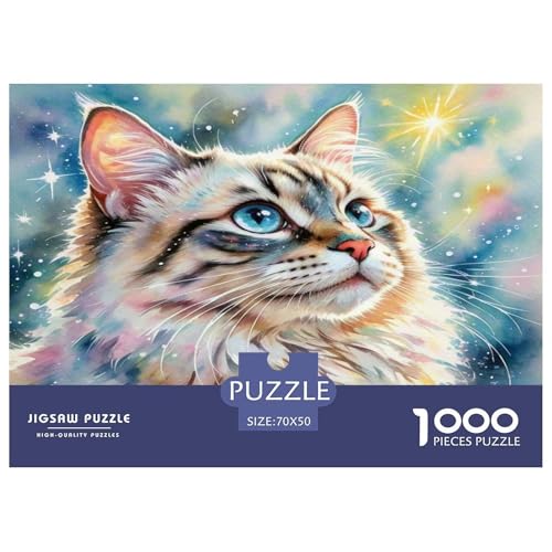 Ragdoll 1000-teiliges Tier Puzzles Premium Quality Familienspiel - Home Room Decoration Erwachsene Und Kinder Buntes Spielzeug 70x50cm/1000pcs von MMDASBVPE
