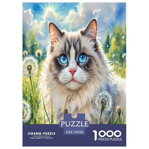Ragdoll 1000-teiliges Tier Puzzles Premium Quality Familienspiel - Home Room Decoration Erwachsene Und Kinder Buntes Spielzeug 70x50cm/1000pcs von MMDASBVPE