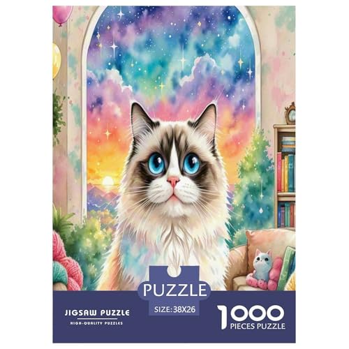 Ragdoll 1000-teiliges Tier Puzzles Premium Quality Familienspiel - Home Room Decoration Unterhaltung Für Erwachsene Und Kinder Geschenk Für Von 12 Jahren 38x26cm/1000pcs Ragdoll 1000-teiliges Tier Puzzles Premium Quality Familienspiel - Home Room Decoration Unterhaltung Für Erwachsene Und Kinder Geschenk Für Von 12 Jahren 38x26cm/1000pcs von MMDASBVPE
