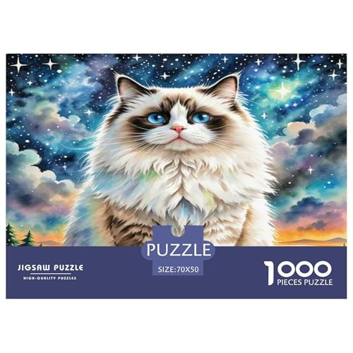 Ragdoll 1000-teiliges Tier Puzzles Premium Quality Pädagogisch - Home Room Decoration Erwachsene Und Kinder Buntes Spielzeug 70x50cm/1000pcs von MMDASBVPE