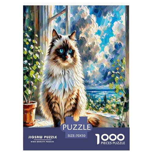 Ragdoll 1000-teiliges Tier Puzzles Premium Quality Pädagogisch - Home Room Decoration Für Erwachsene, Familien Passen Wertvoll Geschenk Für Kinder 70x50cm/1000pcs Ragdoll 1000-teiliges Tier Puzzles Premium Quality Pädagogisch - Home Room Decoration Für Erwachsene, Familien Passen Wertvoll Geschenk Für Kinder 70x50cm/1000pcs von MMDASBVPE