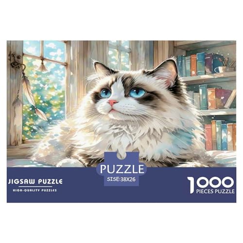 Ragdoll 1000-teiliges Tier Puzzles Premium Quality Pädagogisch - Home Room Decoration Für Erwachsene Und Kinder Ab 12 Jahren Wertvoll Geschenk Für 38x26cm/1000pcs von MMDASBVPE