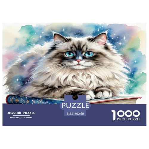 Ragdoll 1000-teiliges Tier Puzzles Premium Quality Pädagogisch - Home Room Decoration Unterhaltung Für Erwachsene Und Kinder Buntes Spielzeug 70x50cm/1000pcs von MMDASBVPE