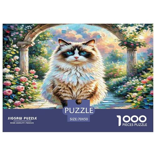 Ragdoll 1000-teiliges Tier Puzzles Premium Quality Pädagogisch - Home Room Decoration Unterhaltung Für Erwachsene Und Kinder Buntes Spielzeug 70x50cm/1000pcs von MMDASBVPE