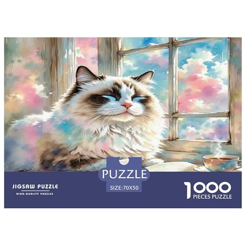 Ragdoll 1000-teiliges Tier Puzzles Premium Quality Pädagogisch - Home Room Decoration Unterhaltung Für Erwachsene Und Kinder Geschenk Für Von 12 Jahren 70x50cm/1000pcs Ragdoll 1000-teiliges Tier Puzzles Premium Quality Pädagogisch - Home Room Decoration Unterhaltung Für Erwachsene Und Kinder Geschenk Für Von 12 Jahren 70x50cm/1000pcs von MMDASBVPE