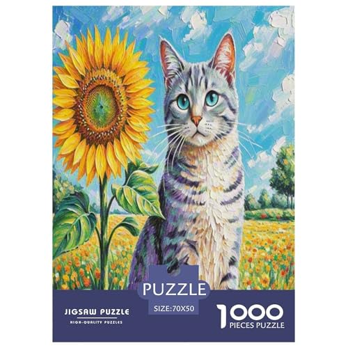 Russisch Blau 1000 Teile Tier Puzzles Premium Quality Familienspiel - Home Room Decoration Für Erwachsene Und Kinder Ab 12 Jahren Buntes Spielzeug 70x50cm/1000pcs von MMDASBVPE