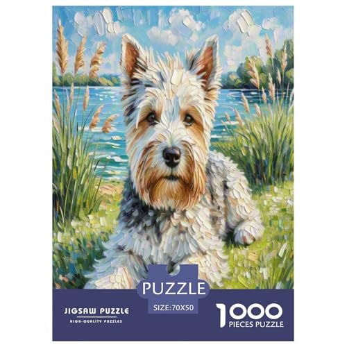 Schnauzer 1000 Teile Tier Puzzles Premium Quality Familienspiel - Home Room Decoration Unterhaltung Für Erwachsene Und Kinder Buntes Spielzeug 70x50cm/1000pcs von MMDASBVPE