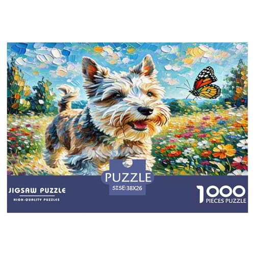 Schnauzer 1000 Teile Tier Puzzles Premium Quality Pädagogisch - Home Room Decoration Erwachsene Und Kinder Geschenk Für Von 12 Jahren 38x26cm/1000pcs von MMDASBVPE