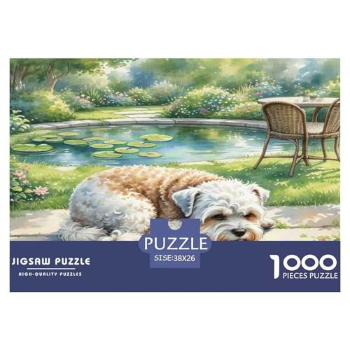 Schnauzer 1000 Teile Tier Puzzles Premium Quality Pädagogisch - Home Room Decoration Für Erwachsene, Familien Passen Buntes Spielzeug 38x26cm/1000pcs von MMDASBVPE