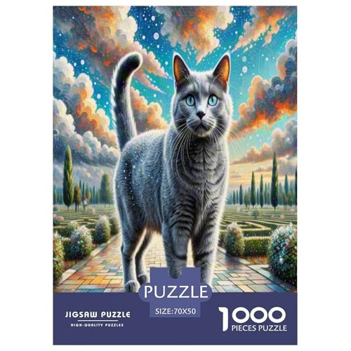 Schottische Fold 1000 Teile Tier Puzzles Premium Quality Familienspiel - Home Room Decoration Für Erwachsene Und Kinder Ab 12 Jahren Buntes Spielzeug 70x50cm/1000pcs von MMDASBVPE