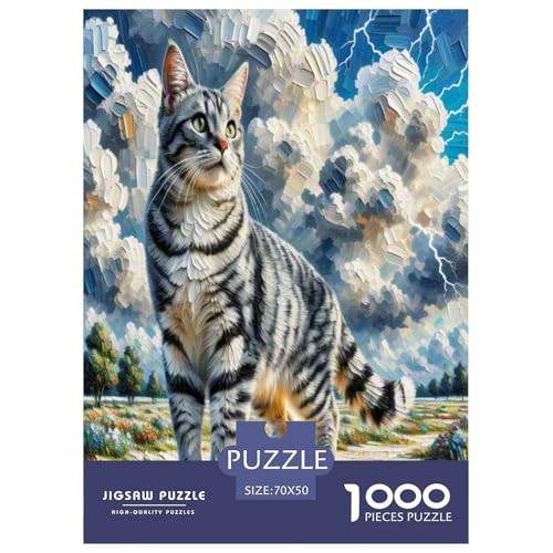Schottische Fold 1000 Teile Tier Puzzles Premium Quality Familienspiel - Home Room Decoration Für Erwachsene Und Kinder Ab 12 Jahren Buntes Spielzeug 70x50cm/1000pcs von MMDASBVPE