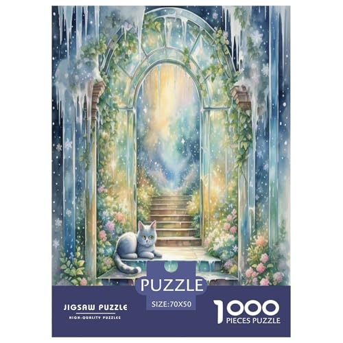 Schottische Fold 1000 Teile Tier Puzzles Premium Quality Familienspiel - Home Room Decoration Für Erwachsene Und Kinder Ab 12 Jahren Wertvoll Geschenk Für 70x50cm/1000pcs von MMDASBVPE