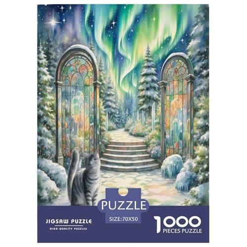 Schottische Fold 1000 Teile Tier Puzzles Premium Quality Familienspiel - Home Room Decoration Für Erwachsene Und Kinder Ab 12 Jahren Wertvoll Geschenk Für 70x50cm/1000pcs von MMDASBVPE