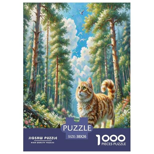 Schottische Fold 1000 Teile Tier Puzzles Premium Quality Pädagogisch - Home Room Decoration Für Erwachsene Und Kinder Ab 12 Jahren Buntes Spielzeug 38x26cm/1000pcs von MMDASBVPE