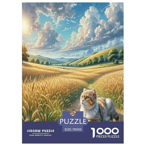 Schottische Fold 1000 Teile Tier Puzzles Premium Quality Pädagogisch - Home Room Decoration Für Erwachsene Und Kinder Ab 12 Jahren Buntes Spielzeug 70x50cm/1000pcs von MMDASBVPE