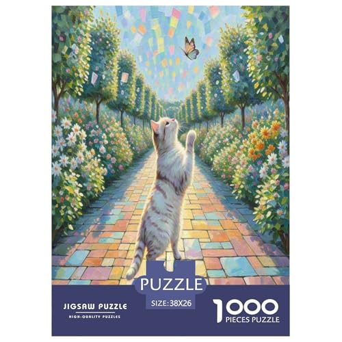 Schottische Fold 1000 Teile Tier Puzzles Premium Quality Pädagogisch - Home Room Decoration Für Erwachsene Und Kinder Ab 12 Jahren Wertvoll Geschenk Für 38x26cm/1000pcs von MMDASBVPE