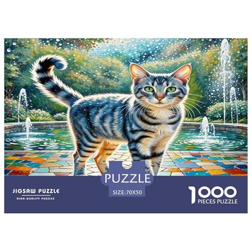 Schottische Fold 1000-teiliges Tier Puzzles Premium Quality Familienspiel - Home Room Decoration Für Erwachsene Und Kinder Ab 12 Jahren Wertvoll Geschenk Für 70x50cm/1000pcs von MMDASBVPE