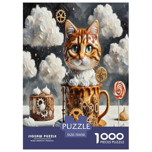 Siamisches Kätzchen 1000-teiliges Tier Puzzles Premium Quality Familienspiel - Home Room Decoration Für Erwachsene Und Kinder Ab 12 Jahren Buntes Spielzeug 70x50cm/1000pcs von MMDASBVPE