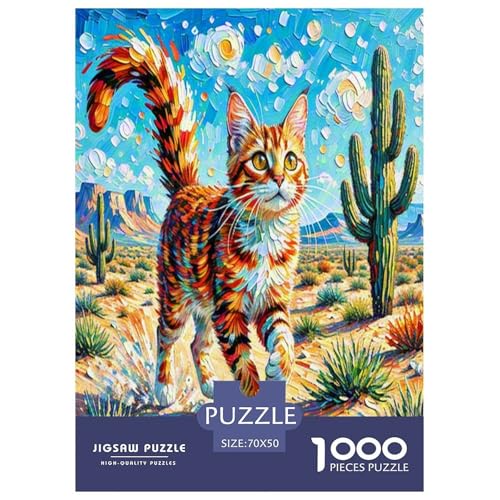 Somalische Katze 1000 Teile Tier Puzzles Premium Quality Familienspiel - Home Room Decoration Für Erwachsene Und Kinder Ab 12 Jahren Buntes Spielzeug 70x50cm/1000pcs von MMDASBVPE