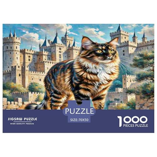 Somalische Katze 1000-teiliges Tier Puzzles Premium Quality Familienspiel - Home Room Decoration Für Erwachsene Und Kinder Ab 12 Jahren Buntes Spielzeug 70x50cm/1000pcs von MMDASBVPE