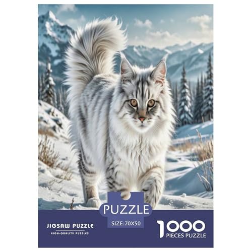 Somalische Katze 1000-teiliges Tier Puzzles Premium Quality Familienspiel - Home Room Decoration Für Erwachsene Und Kinder Ab 12 Jahren Wertvoll Geschenk Für 70x50cm/1000pcs von MMDASBVPE