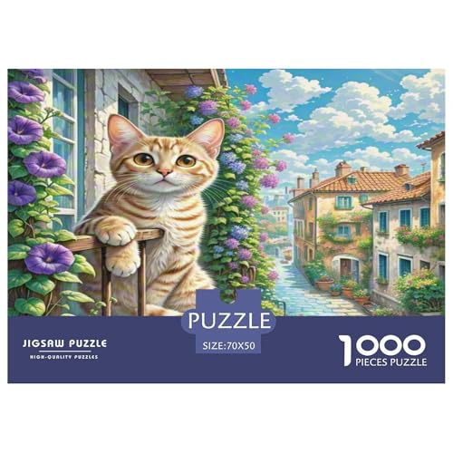 Somalische Katze 1000-teiliges Tier Puzzles Premium Quality Familienspiel - Home Room Decoration Für Erwachsene Und Kinder Ab 12 Jahren Wertvoll Geschenk Für 70x50cm/1000pcs von MMDASBVPE