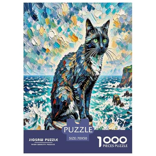 Somalische Katze 1000-teiliges Tier Puzzles Premium Quality Familienspiel - Home Room Decoration Für Erwachsene Und Kinder Ab 12 Jahren Wertvoll Geschenk Für 70x50cm/1000pcs von MMDASBVPE