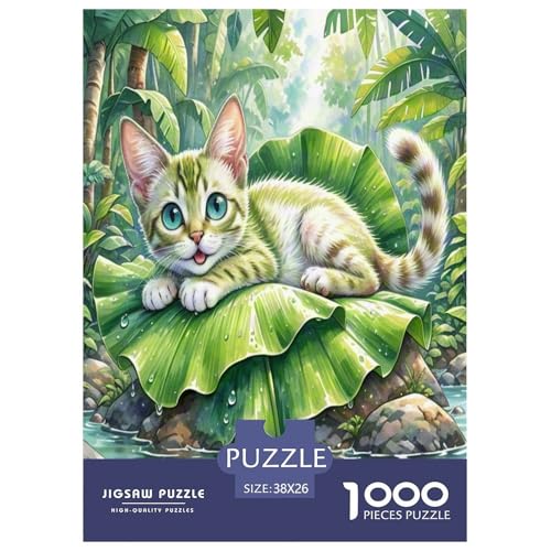 Somalische Katze 1000-teiliges Tier Puzzles Premium Quality Pädagogisch - Home Room Decoration Für Erwachsene Und Kinder Ab 12 Jahren Wertvoll Geschenk Für 38x26cm/1000pcs von MMDASBVPE