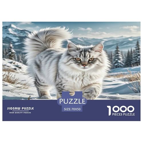 Somalische Katze 1000-teiliges Tier Puzzles Premium Quality Pädagogisch - Home Room Decoration Für Erwachsene Und Kinder Ab 12 Jahren Wertvoll Geschenk Für 70x50cm/1000pcs von MMDASBVPE