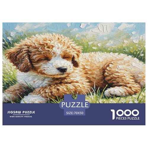 Teddy Hund 1000-teiliges Tier Puzzles Premium Quality Familienspiel - Home Room Decoration Erwachsene Und Kinder Buntes Spielzeug 70x50cm/1000pcs von MMDASBVPE