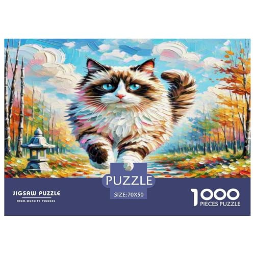Türkische Angora 1000 Teile Tier Puzzles Premium Quality Pädagogisch - Home Room Decoration Für Erwachsene Und Kinder Ab 12 Jahren Wertvoll Geschenk Für 70x50cm/1000pcs von MMDASBVPE