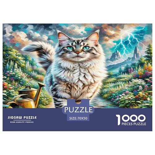 Türkische Angora 1000 Teile Tier Puzzles Premium Quality Pädagogisch - Home Room Decoration Für Erwachsene Und Kinder Ab 12 Jahren Wertvoll Geschenk Für 70x50cm/1000pcs von MMDASBVPE