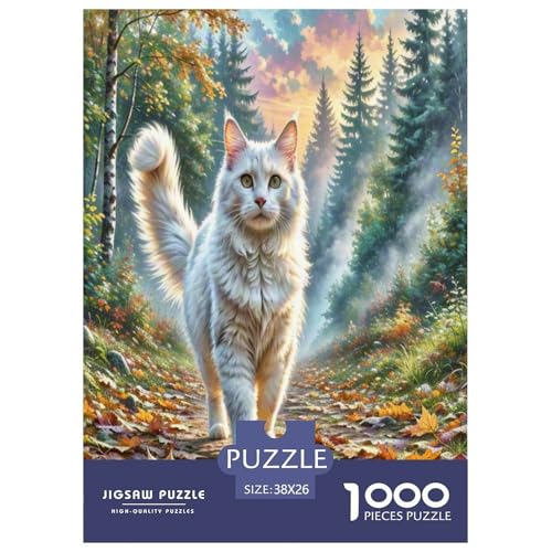 Türkische Angora 1000-teiliges Tier Puzzles Premium Quality Pädagogisch - Home Room Decoration Für Erwachsene Und Kinder Ab 12 Jahren Buntes Spielzeug 38x26cm/1000pcs von MMDASBVPE