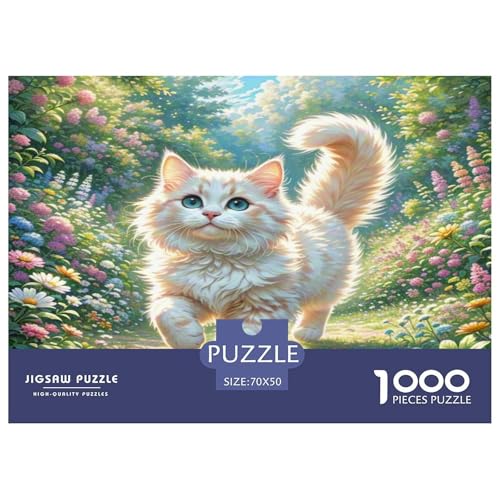 Türkische Angora 1000-teiliges Tier Puzzles Premium Quality Pädagogisch - Home Room Decoration Für Erwachsene Und Kinder Ab 12 Jahren Buntes Spielzeug 70x50cm/1000pcs von MMDASBVPE