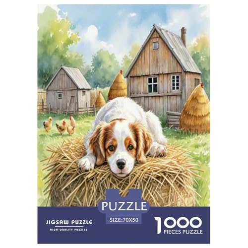Walisischer Terrier 1000 Teile Tierhund Puzzles Premium Quality Familienspiel - Home Room Decoration Unterhaltung Für Erwachsene Und Kinder Buntes Spielzeug 70x50cm/1000pcs von MMDASBVPE