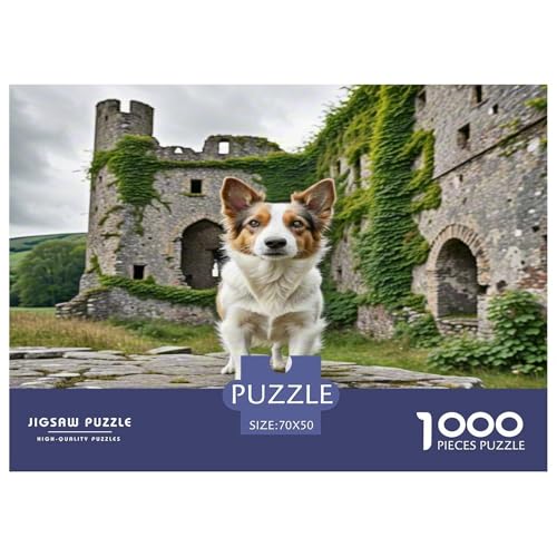 Walisischer Terrier 1000 Teile Tierhund Puzzles Premium Quality Pädagogisch - Home Room Decoration Für Erwachsene, Familien Passen Buntes Spielzeug 70x50cm/1000pcs von MMDASBVPE