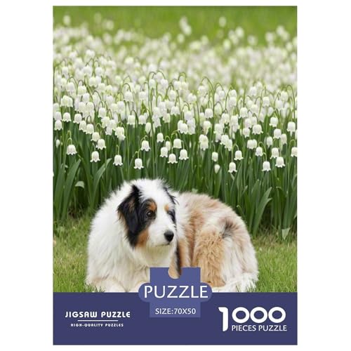 Walisischer Terrier 1000 Teile Tierhund Puzzles Premium Quality Pädagogisch - Home Room Decoration Unterhaltung Für Erwachsene Und Kinder Wertvoll Geschenk Für 70x50cm/1000pcs von MMDASBVPE
