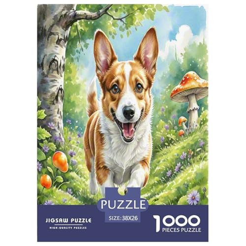 Walisischer Terrier 1000-teiliges Tierhund Puzzles Premium Quality Familienspiel - Home Room Decoration Erwachsene Und Kinder Buntes Spielzeug 38x26cm/1000pcs von MMDASBVPE