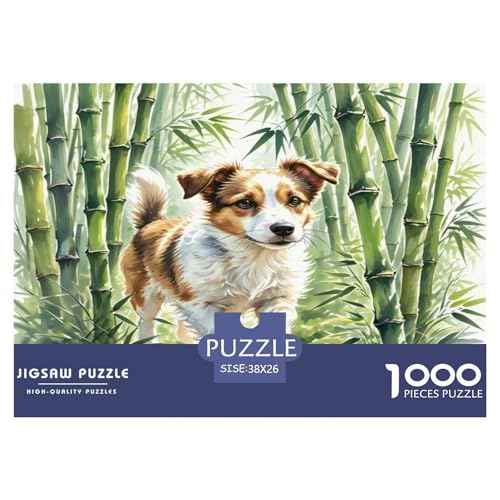 Walisischer Terrier 1000-teiliges Tierhund Puzzles Premium Quality Familienspiel - Home Room Decoration Für Erwachsene Und Kinder Ab 12 Jahren Buntes Spielzeug 38x26cm/1000pcs von MMDASBVPE