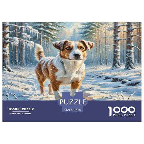 Walisischer Terrier 1000-teiliges Tierhund Puzzles Premium Quality Familienspiel - Home Room Decoration Unterhaltung Für Erwachsene Und Kinder Geschenk Für Von 12 Jahren 70x50cm/1000pcs von MMDASBVPE