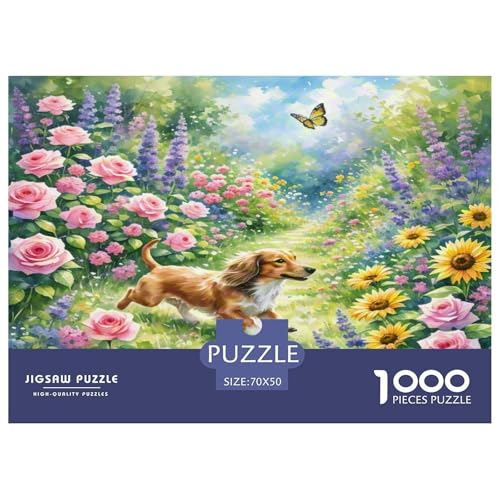 Wurst Hund 1000 Teile Tier Puzzles Herausforderndes Pädagogisch - Home Room Decoration Erwachsene Und Kinder Wertvoll Geschenk Für 70x50cm/1000pcs von MMDASBVPE