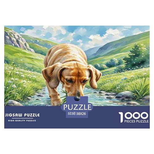 Wurst Hund 1000-teiliges Tier Puzzles Premium Quality Pädagogisch - Home Room Decoration Erwachsene Und Kinder Wertvoll Geschenk Für 38x26cm/1000pcs von MMDASBVPE