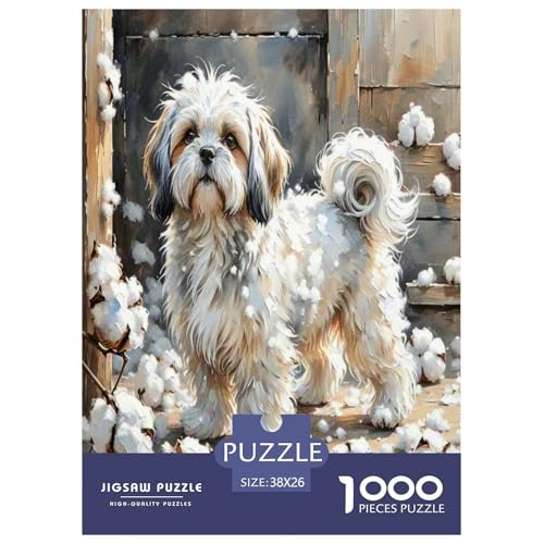 Xishi Hund 1000 Teile Tierhund Puzzles Premium Quality Familienspiel - Home Room Decoration Erwachsene Und Kinder Buntes Spielzeug 38x26cm/1000pcs von MMDASBVPE