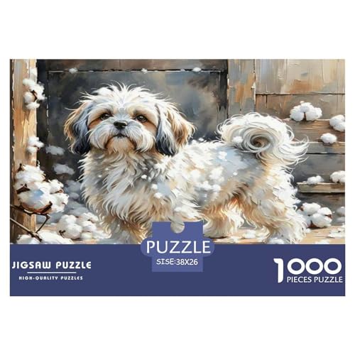 Xishi Hund 1000 Teile Tierhund Puzzles Premium Quality Familienspiel - Home Room Decoration Erwachsene Und Kinder Buntes Spielzeug 38x26cm/1000pcs von MMDASBVPE