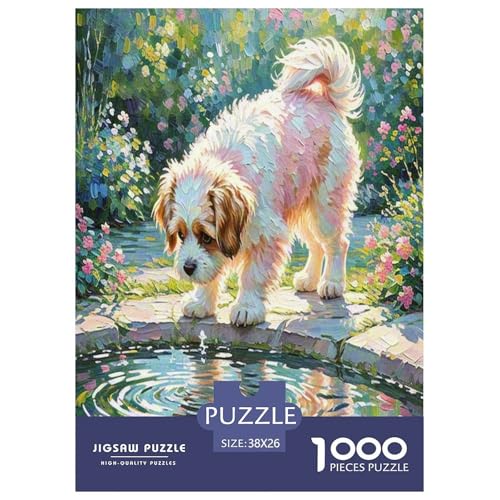 Xishi Hund 1000 Teile Tierhund Puzzles Premium Quality Familienspiel - Home Room Decoration Für Erwachsene, Familien Passen Geschenk Für Kinder Von 12 Jahren 38x26cm/1000pcs von MMDASBVPE